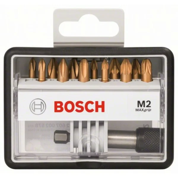 Набор Robust Line из 12+1 насадок-бит M Max Grip 25 мм Bosch 2607002578 — изображение 2