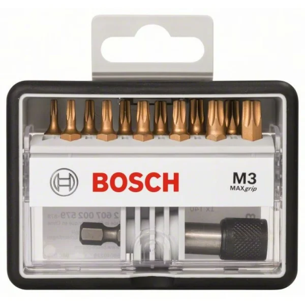 Набор Robust Line из 12+1 насадок-бит M Max Grip 25 мм Bosch 2607002579 — изображение 2