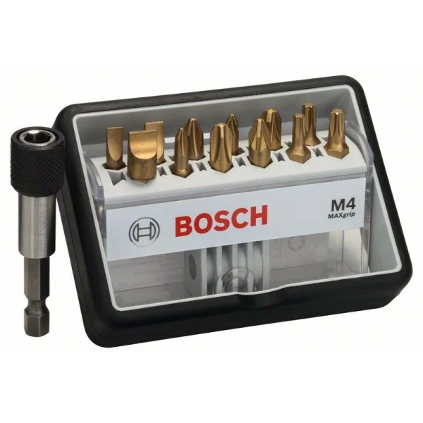 Набор Robust Line из 12+1 насадок-бит M Max Grip 25 мм Bosch 2607002580