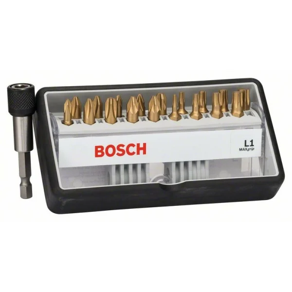 Набор Robust Line из 18+1 насадок-бит L Max Grip 25 мм Bosch 2607002581