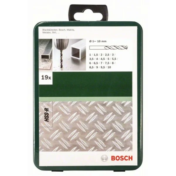Набор из 19 сверл по металлу HSS-R, DIN 338 Bosch 2609255032 — изображение 2