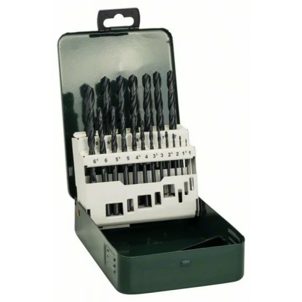 Набор из 19 сверл по металлу HSS-R, DIN 338 Bosch 2609255032