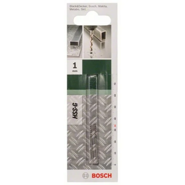 Сверло HSS-G для металла DIN 338 1,0x12x34 мм Bosch 2609255034 — изображение 2