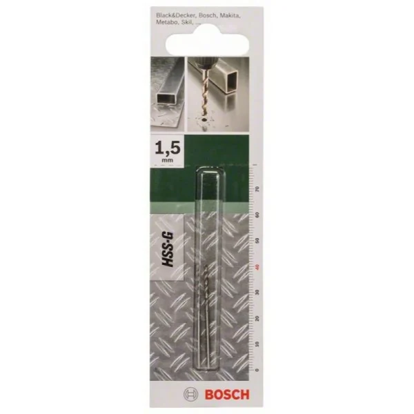 Сверло HSS-G для металла DIN 338 1,5x18x40 мм Bosch 2609255035 — изображение 2