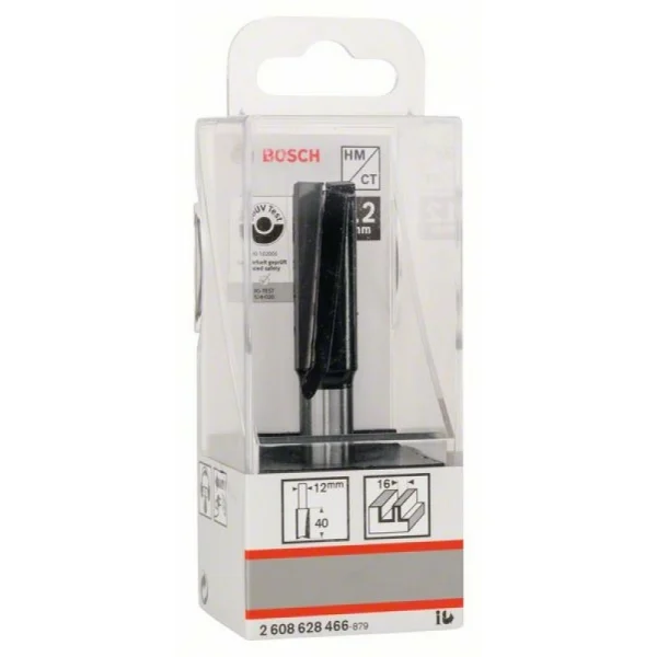 Пазовая фреза 12 мм, D1 16 мм, L 40 мм, G 81 мм Bosch 2608628466 — изображение 2