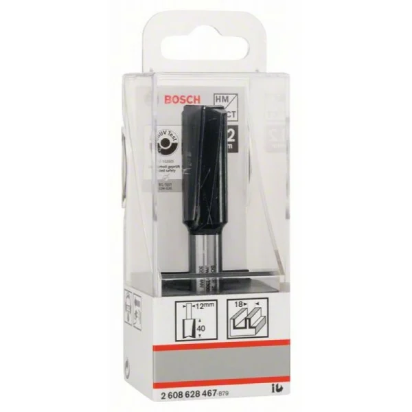 Пазовая фреза 12 мм, D1 18 мм, L 40 мм, G 81 мм Bosch 2608628467 — изображение 2