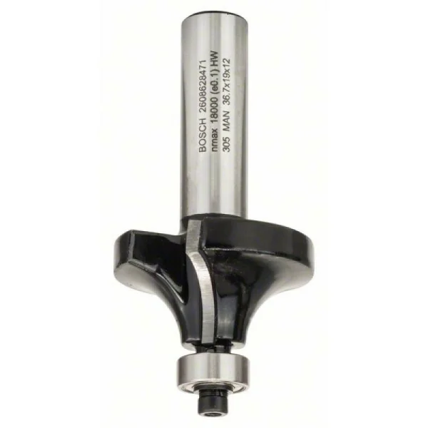 Карнизная фреза 12 мм, R1 12 мм, L 19 мм, G 70 мм Bosch 2608628471