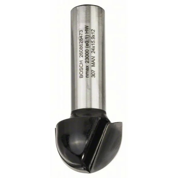Галтельная фреза 12 мм, R1 12 мм, D 24 мм, L 15,9 мм, G 57 мм Bosch 2608628473