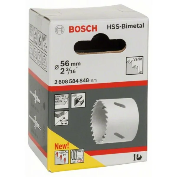 Коронка HSS-Bimetall со стандартным переходником 56 мм, 2 3/16' Bosch 2608584848 — изображение 2