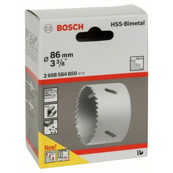 Коронка HSS-Bimetall со стандартным переходником 86 мм, 3 3/8' Bosch 2608584850 — изображение 2