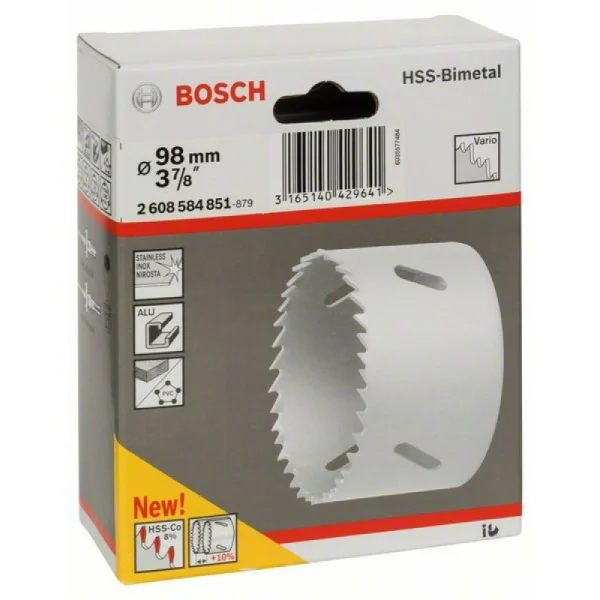 Коронка HSS-Bimetall со стандартным переходником 98 мм, 3 7/8' Bosch 2608584851 — изображение 2