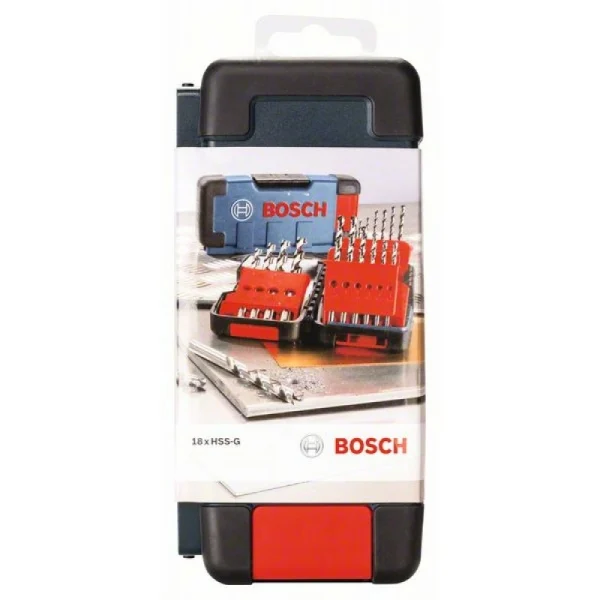 Набор из 18 сверл по металлу HSS-G, DIN 338, 135° Bosch 2607019578 — изображение 2