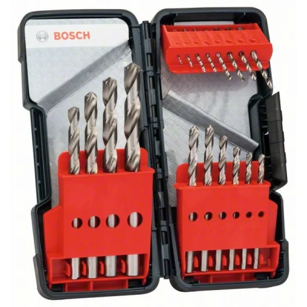 Набор из 18 сверл по металлу HSS-G, DIN 338, 135° Bosch 2607019578