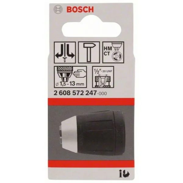 Патроны системы 1,5-13 мм, 1/2' - 20 Bosch 2608572247 — изображение 2