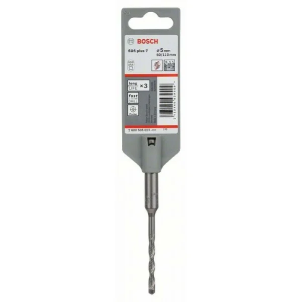 Бур SDS-plus-7 5x50x110 мм Bosch 2608585023 — изображение 2