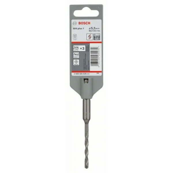 Бур SDS-plus-7 5,5x50x110 мм Bosch 2608585026 — изображение 2