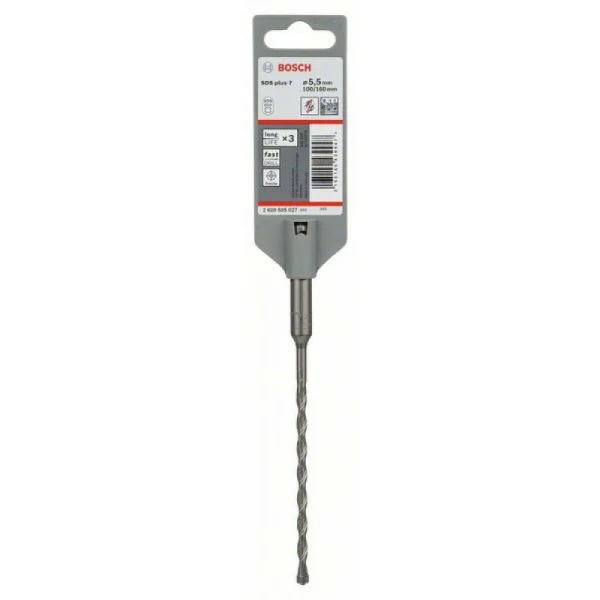 Бур SDS-plus-7 5,5x100x160 мм Bosch 2608585027 — изображение 2