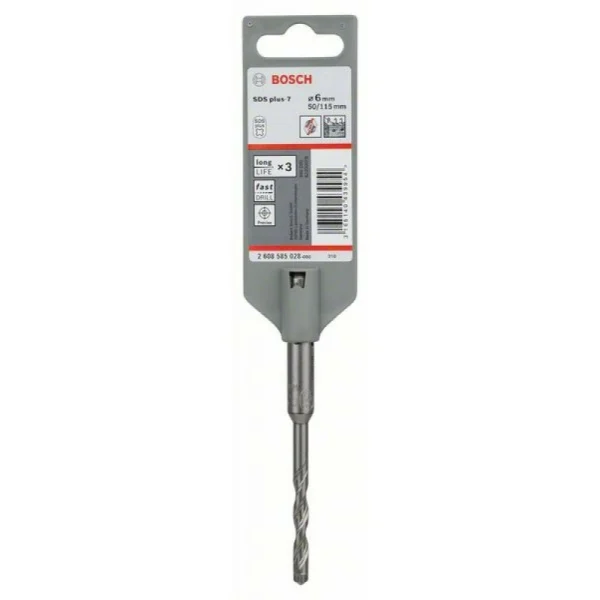 Бур SDS-plus-7 6x50x115 мм Bosch 2608585028 — изображение 2