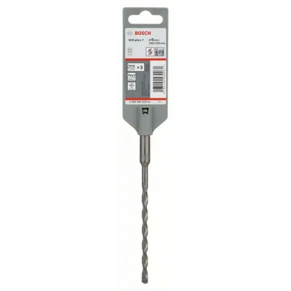 Бур SDS-plus-7 6x100x165 мм Bosch 2608585029 — изображение 2