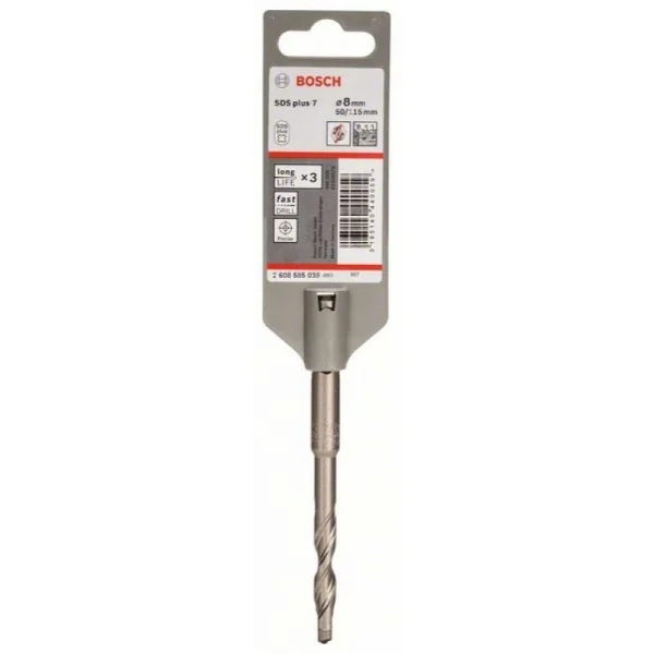Бур SDS-plus-7 8x50x115 мм Bosch 2608585038 — изображение 2