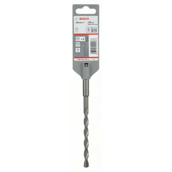 Бур SDS-plus-7 8x100x165 мм Bosch 2608585039 — изображение 2