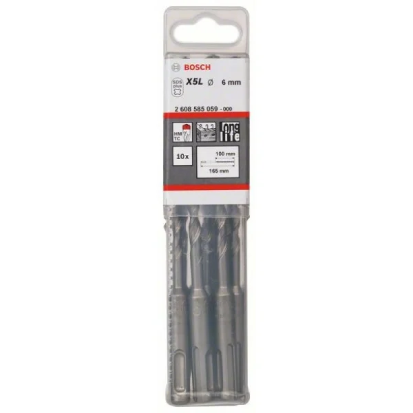 Бур SDS-plus-7 6x100x165 мм Bosch 2608585059 — изображение 2