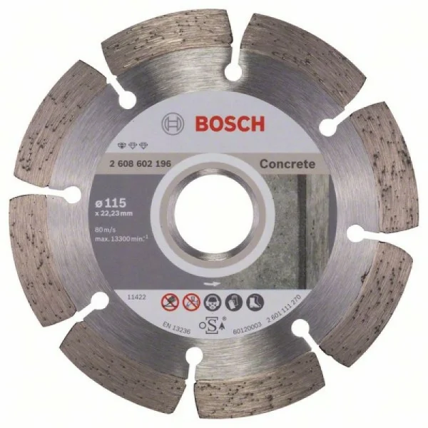 Алмазный диск Standard for Concrete 115x22,23x1,6x10 мм Bosch 2608602196
