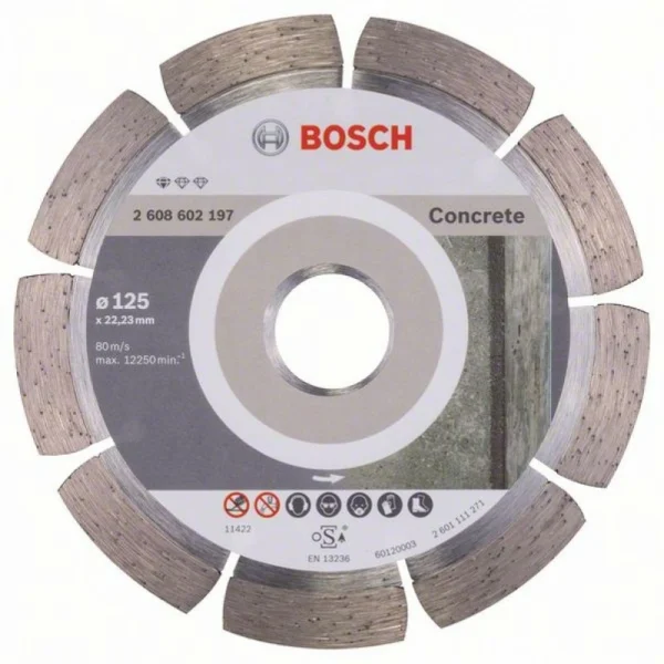 Алмазный диск Standard for Concrete 125x22,23x1,6x10 мм Bosch 2608602197