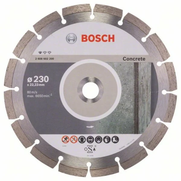 Алмазный диск Standard for Concrete 230x22,23x2,3x10 мм Bosch 2608602200