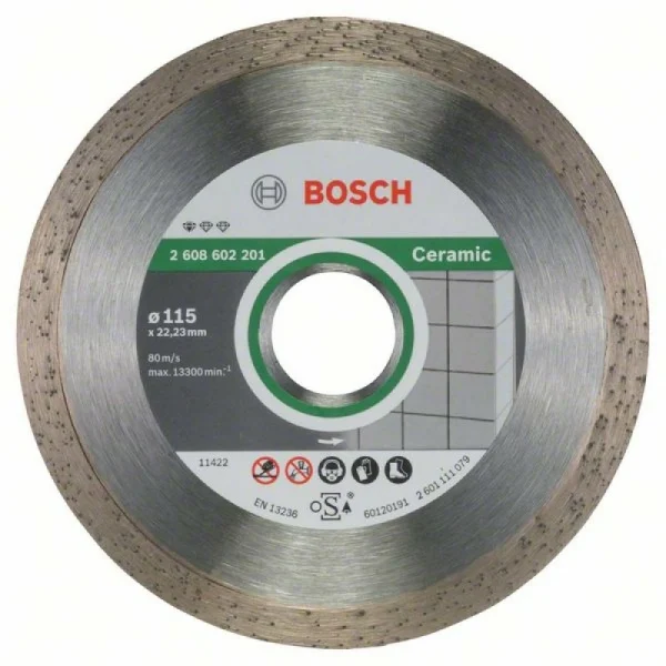 Алмазный диск Standard for Ceramic 115x22,23x1,6x7 мм Bosch 2608602201
