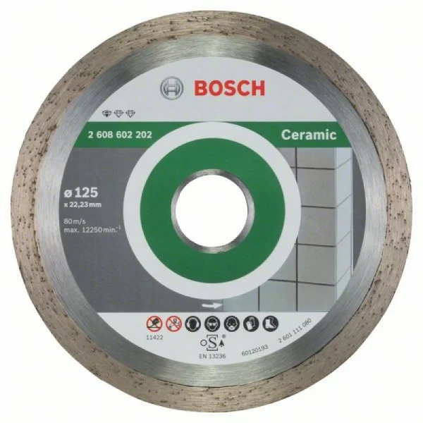 Алмазный диск Standard for Ceramic 125x22,23x1,6x7 мм Bosch 2608602202