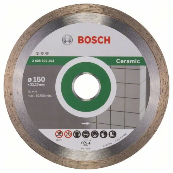 Алмазный диск Standard for Ceramic 150x22,23x1,6x7 мм Bosch 2608602203