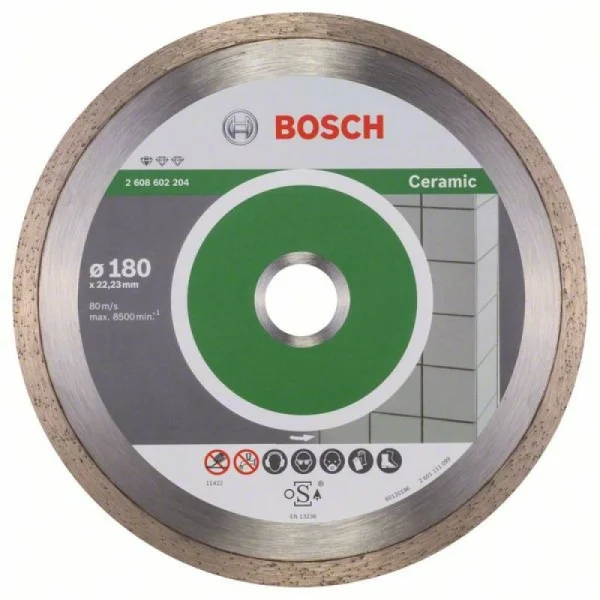 Алмазный диск Standard for Ceramic 180x22,23x1,6x7 мм Bosch 2608602204