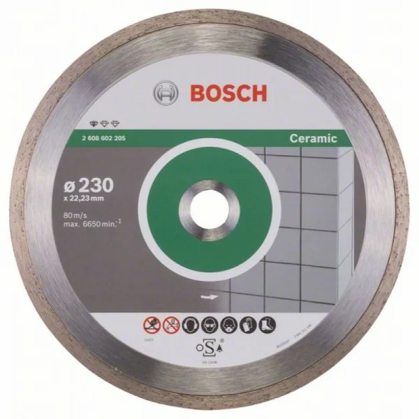 Алмазный диск Standard for Ceramic 230x22,23x1,6x7 мм Bosch 2608602205