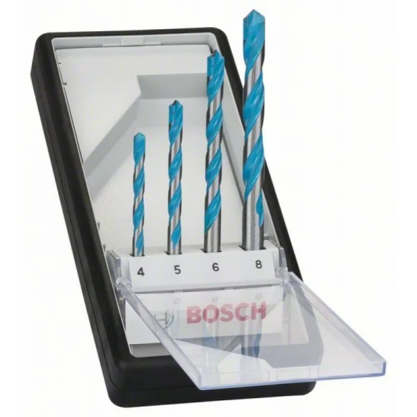 Набор Robust Line из 4 универсальных сверл CYL-9 Multi Construction 4; 5; 6; 8 мм Bosch 2607010521