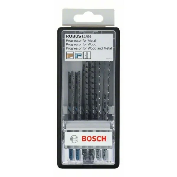 Набор из 6 пильных полотен Robust Line Progressor, с T-образным хвостовиком Bosch 2607010531 — изображение 2