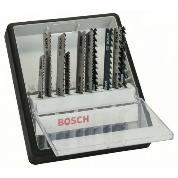 Набор из 10 пильных полотен Robust Line Wood Expert, с T-образным хвостовиком Bosch 2607010540