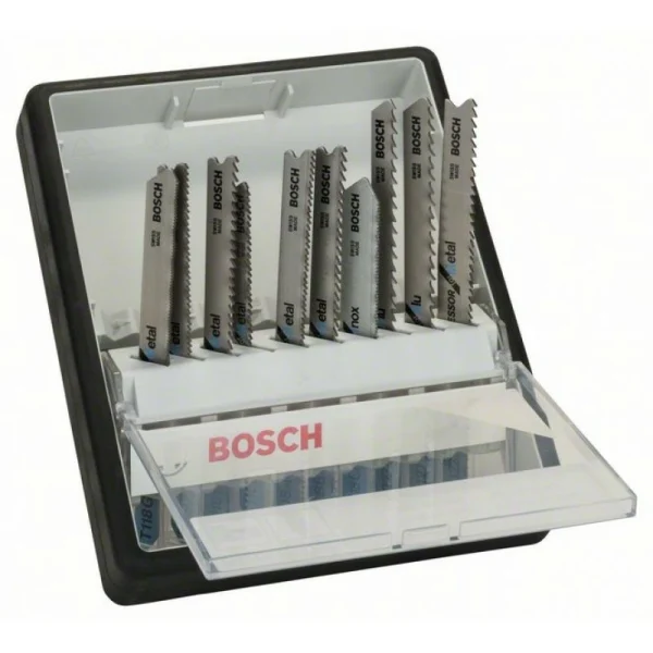 Набор из 10 пильных полотен Robust Line Metal Expert, с T-образным хвостовиком Bosch 2607010541