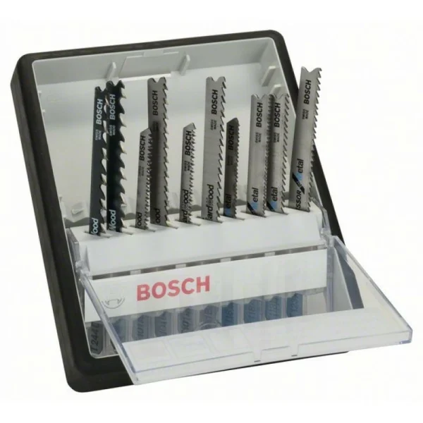 Набор Robust Line из 10 пильных полотен Wood and Metal с T-образным хвостовиком Bosch 2607010542
