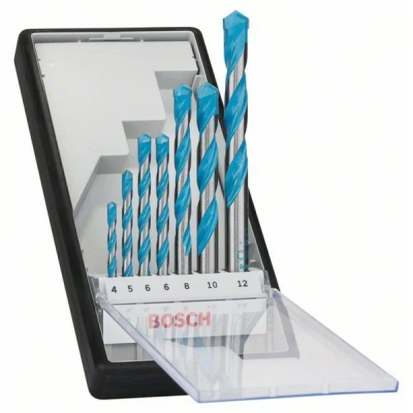 Набор Robust Line из 7 универсальных буров CYL-9 Multi Construction (4; 5; 6; 6; 8; 10; 12 мм) Bosch 2607010543