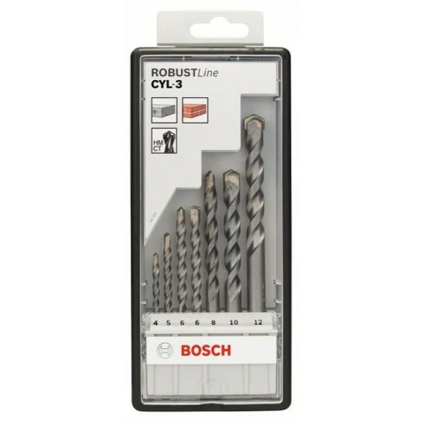 7 сверл SILVER PERCUSSION. ROBUST LINE Bosch 2607010545