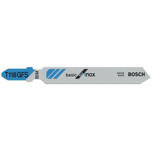 Лобзиковые пилки (3 шт) T 118 GFS Basic for Stainless Steel, BIM Bosch 2608636498