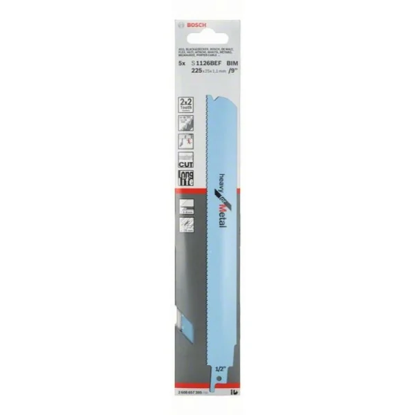 Пильное полотно S 1126 BEF Heavy for Metal Bosch 2608657395 — изображение 2