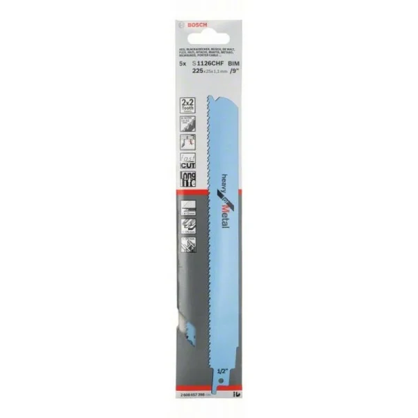 Пильное полотно S 1126 CHF Heavy for Metal Bosch 2608657398 — изображение 2