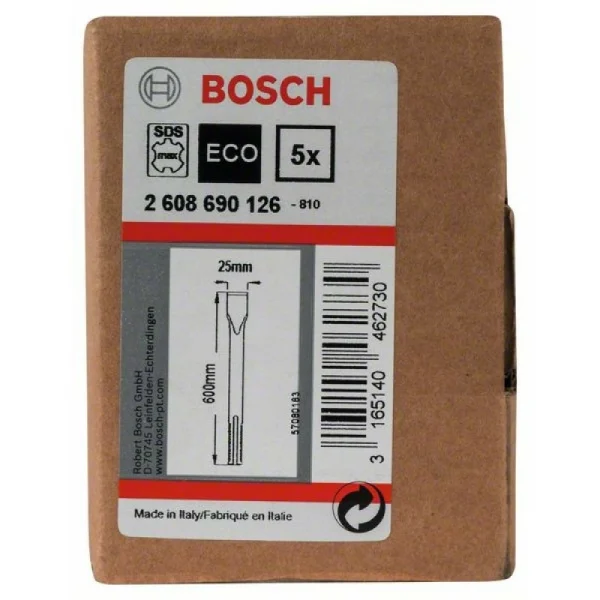 Плоское зубило SDS-max 600x25 мм Bosch 2608690126 — изображение 2