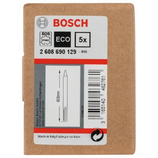 Пикообразное зубило SDS-max 600 мм Bosch 2608690129 — изображение 2