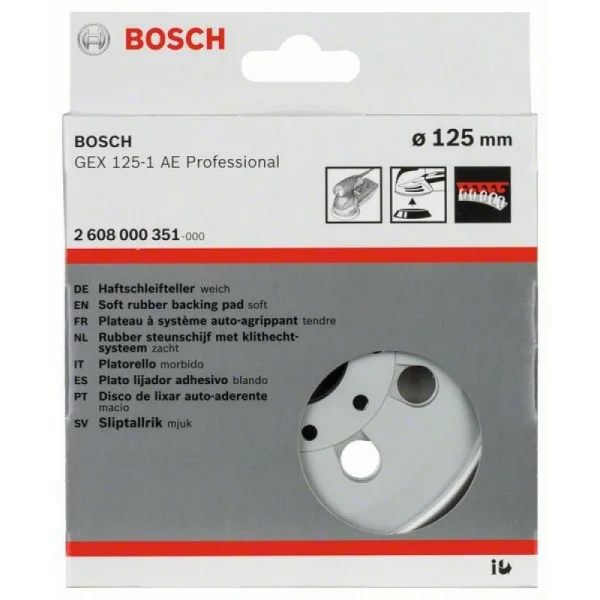 Тарельчатый шлифкруг сверхмягкий 125 мм Bosch 2608000351 — изображение 2