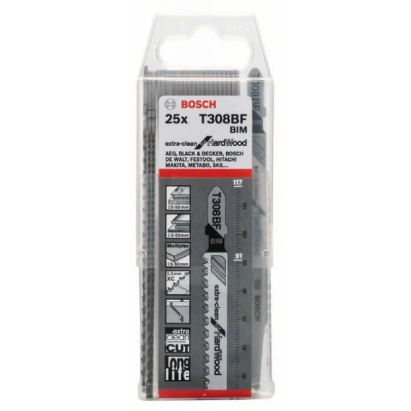 Пильное полотно T 308 BF Extraclean for Hard Wood Bosch 2608636570 — изображение 2
