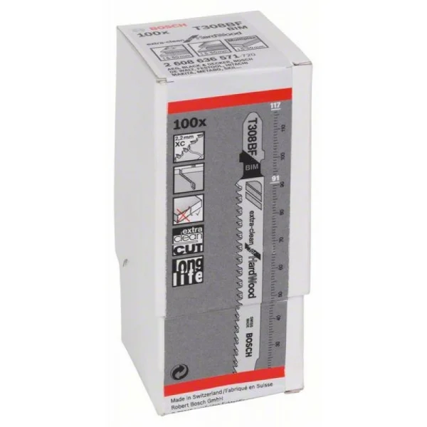 Пильное полотно T 308 BF Extraclean for Hard Wood Bosch 2608636571 — изображение 2