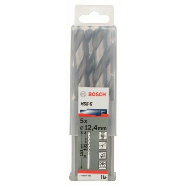 Сверло по металлу HSS-G DIN 338 12,4x101x151 мм Bosch 2608585541 — изображение 2